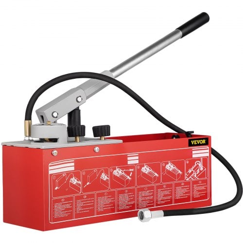 Hydrostatisk trycktestpump, 49x16x17 cm, Stål