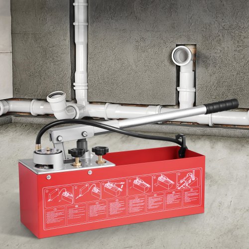Hydrostatisk testpumpe, manuel hydraulisk trykprøvesæt, 10 L tank