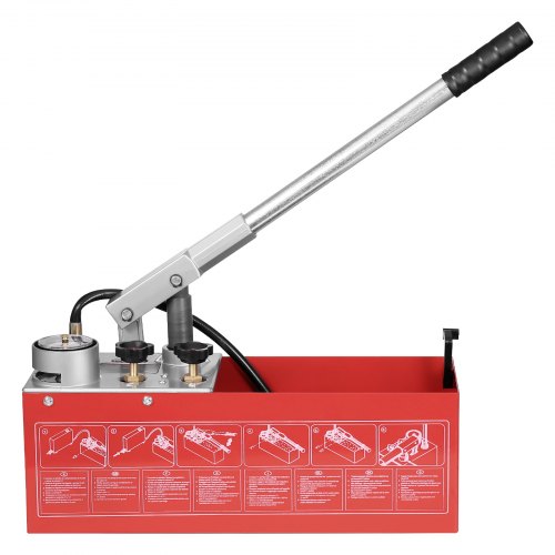 Hydrostatisk testpumpe, manuel hydraulisk trykprøvesæt, 10 L tank