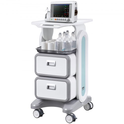 Laboratorievogn, 3 niveauer, 485x363x745 cm, hvid, ABS-materiale