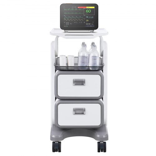 Laboratorievogn, 3 niveauer, 485x363x745 cm, hvid, ABS-materiale