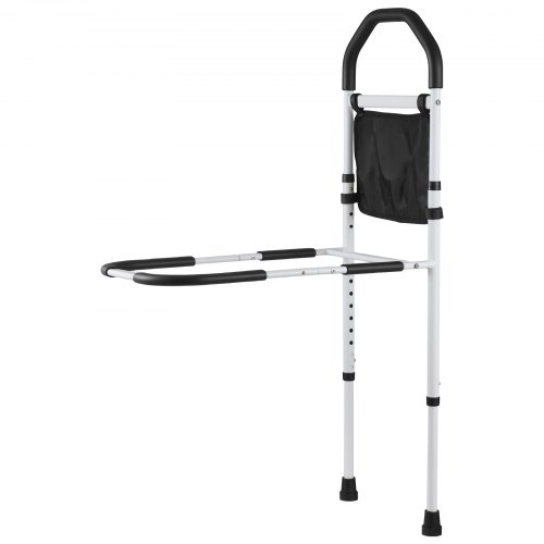 Sengeramme, 33,5x56x73,2–99,2 cm, Sort, Justerbar højde, Kulstofstål