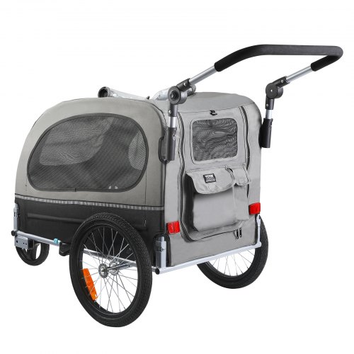 Hundecykeltrailer, 147x72x78 cm, Sort, Sammenklappelig kæledyrsvogn