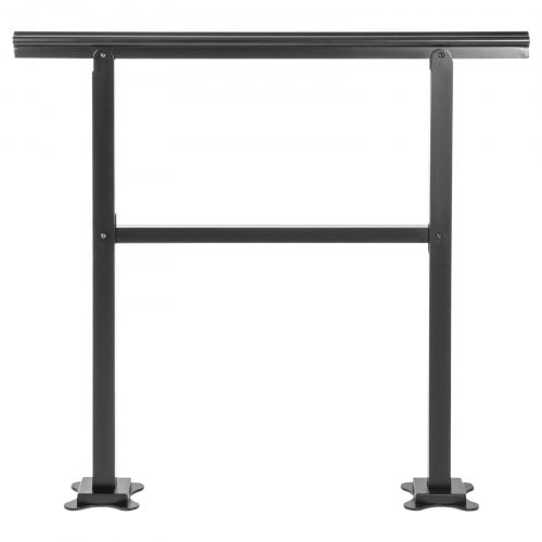 Utomhus trappräcke, 91x89,5 cm, svart, aluminium