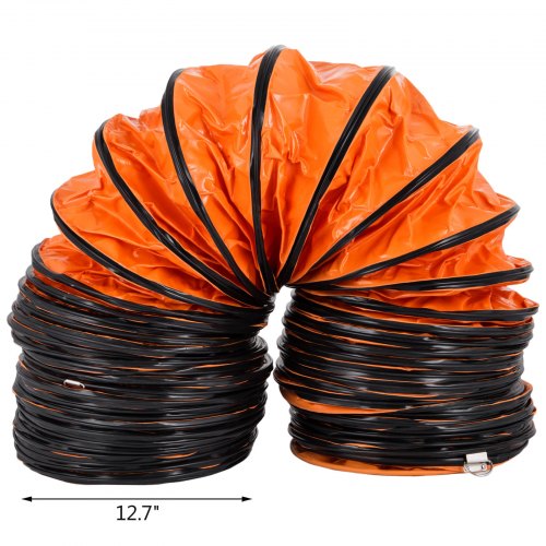 Fleksibel ventilationsslange, 500x30,5 cm, PVC