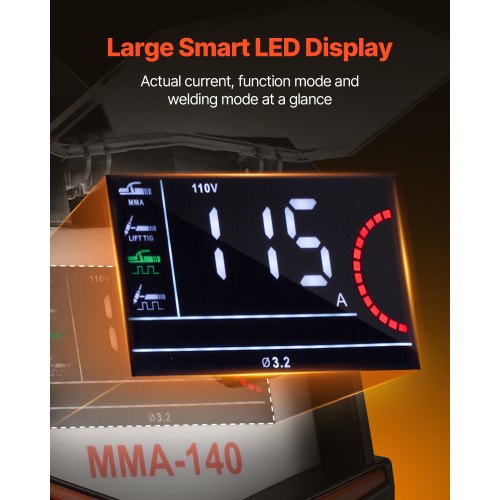 Svejsemaskine, 4-i-1 MMA/DC Pulse TIG/Lift TIG, 31x13,5x27 cm, Elektrisk