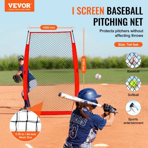 Baseball-heittoverkko 140x106,5x218 cm, musta, turvaverkko