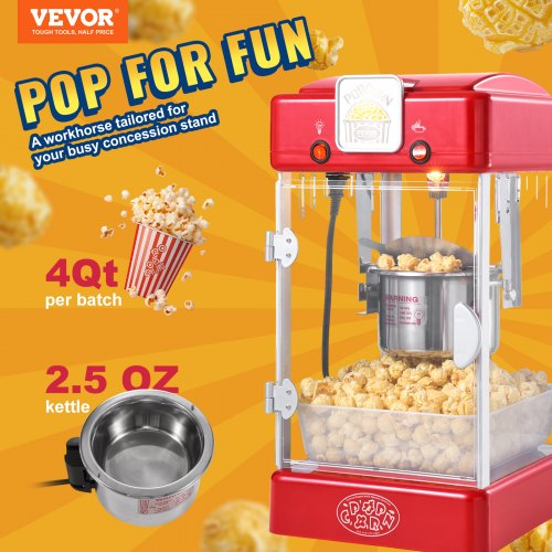 Popcorn-kone 24x27,5x47,5 cm punainen