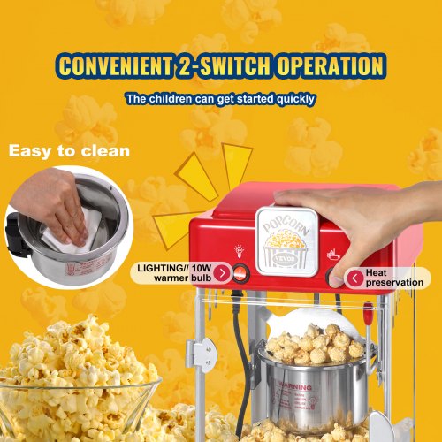 Popcorn-kone 24x27,5x47,5 cm punainen
