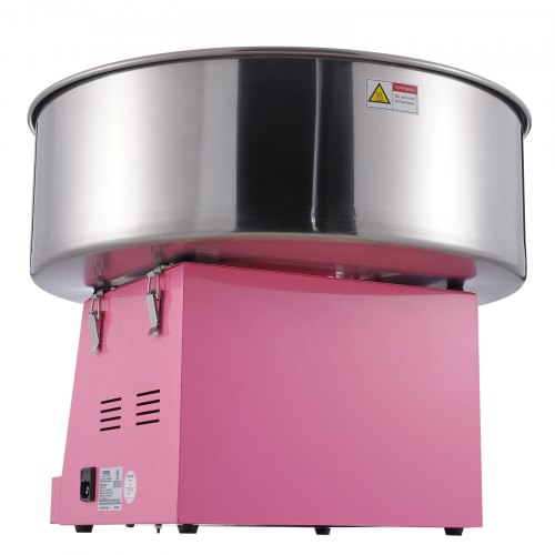 Candyflossmaskine, 1000W, 51.8x51.8x41.5 cm, Pink, Rustfrit stål