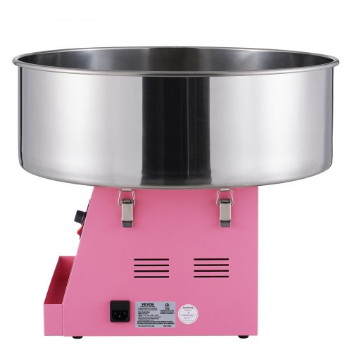 Candyflossmaskine, 1000W, 51.8x51.8x41.5 cm, Pink, Rustfrit stål