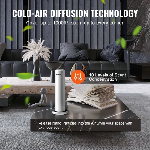 Hajustekone, 120 ml Bluetooth kylmäilmahajotin, 11,2x11,2x29,5 cm, lattiamalli
