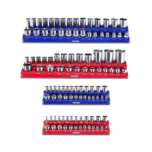 Sokkelorganisator sæt, Magnetisk, 380x89x39 mm, Blå, Opbevaring