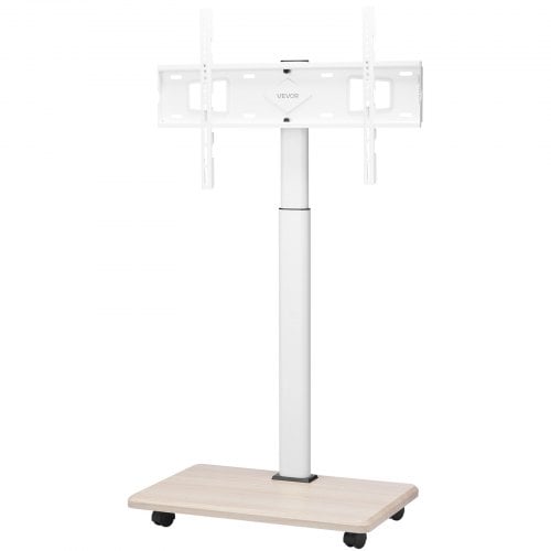 TV-bord, Rullende mobil TV-vogn, 66x38x114,5-135 cm, Justerbar, Metal