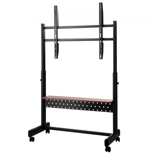 Rullende TV-stander, 99,5x46,3x157,8 cm, Sort, Justerbar, Mobil