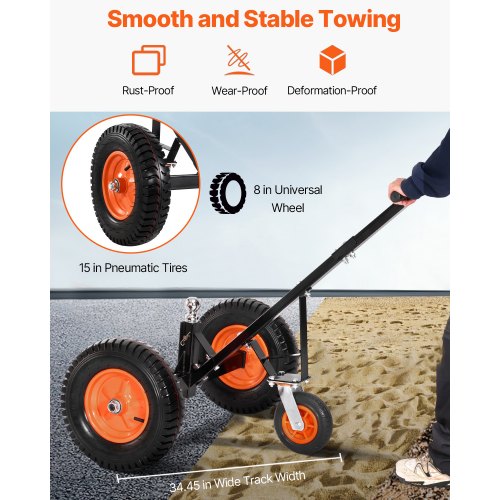 Trailer Dolly, 386,1x386,1x100,1 cm, Kulstofstål