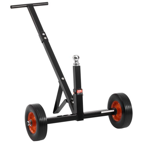 Trailer-dolly, 600 lbs næsevægtskapacitet, 254 mm hjul, kulstofstål