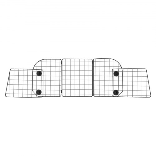 Hundebilbarriere, Justerbar bildeler 97,2x40,8 cm, Sort, Stålnet
