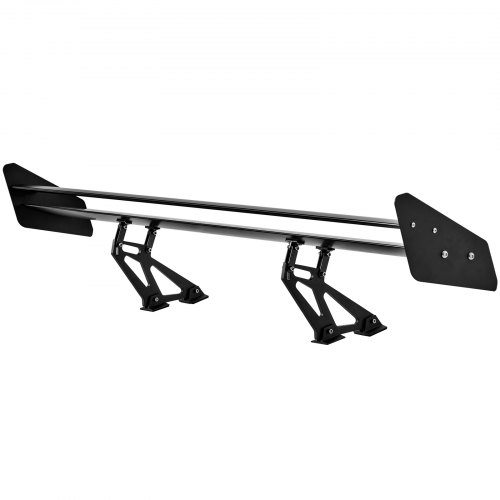 Bagspoiler GT-stil Justerbar 135x30x35 cm Sort, Aluminiumlegering