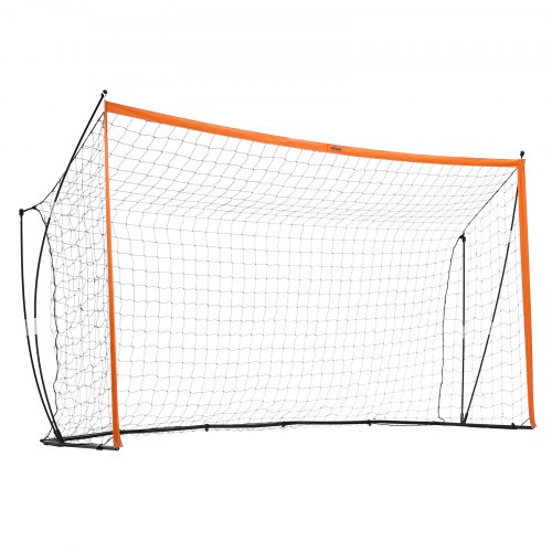 Fotbollsmål, 366x183 cm, Orange, Stål-Fiberglasstruktur