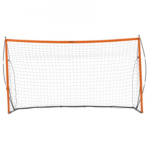 Fotbollsmål, 366x183 cm, Orange, Stål-Fiberglasstruktur