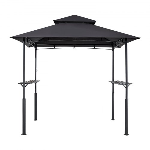 Grillpavillon, 243x150 cm, mørkegrå, stål, udendørs ly