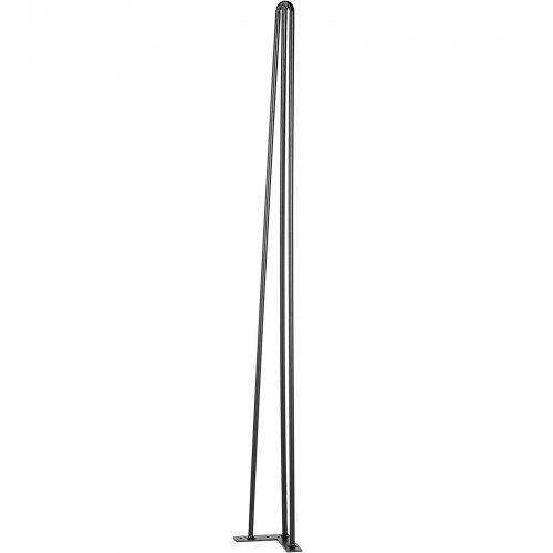 Bordben, Hairpin, 101,6 cm, Sort, Kulstofstål