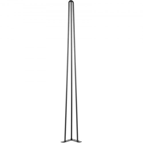 Bordben, Hairpin, 101,6 cm, Sort, Kulstofstål