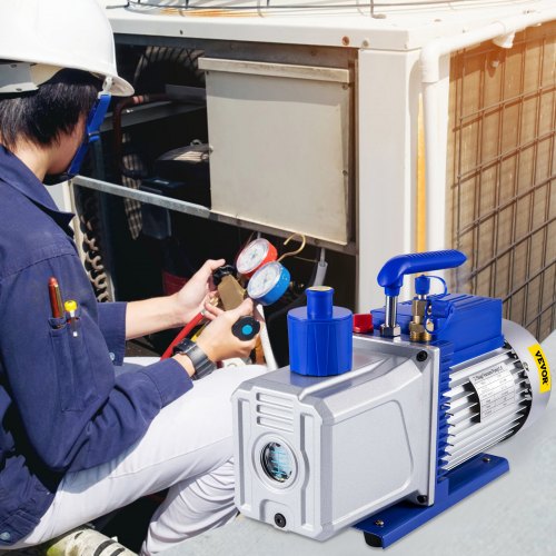 Vakuumpumpe, to-trins, 717x1 Pa, 746W, HVAC, roterende, aluminium
