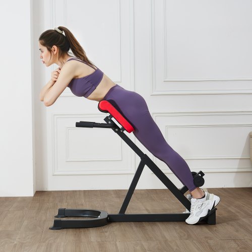 Roman Chair Hyperextension bænk justerbar, sort