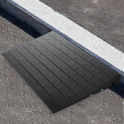 Tærskelrampe, 61x106x7,5 cm, Sort, Gummi