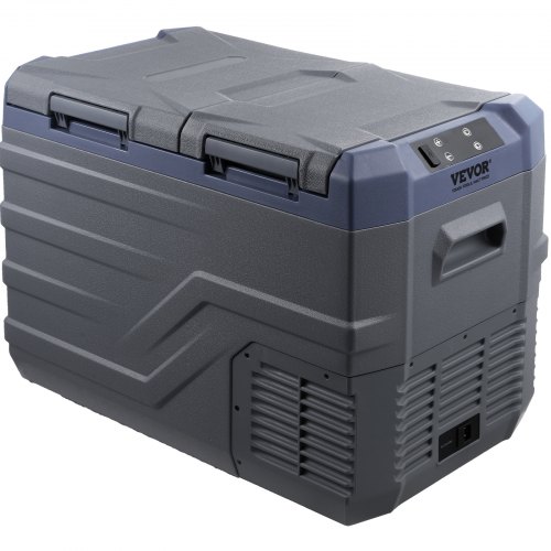 Bil-køleskab, 32 L dobbeltzone transportabel fryser, 61,8x37,6x44,2 cm, justerbart temperaturområde