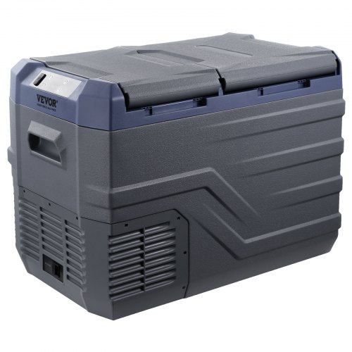 Bil-køleskab, 32 L dobbeltzone transportabel fryser, 61,8x37,6x44,2 cm, justerbart temperaturområde