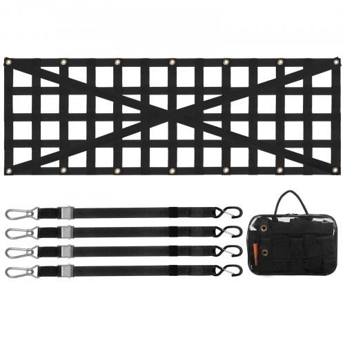 Bagklapnet 137x46 cm, kraftigt lastnet, justerbare stropper