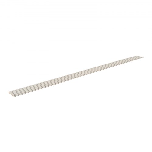 Akustiske vægpaneler, 8 stk., 245x16,6x0,9 cm, hvid, WPC-materiale