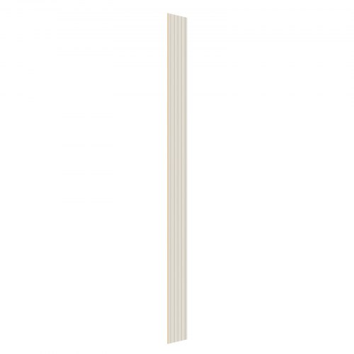 Akustiske vægpaneler, 8 stk., 245x16,6x0,9 cm, hvid, WPC-materiale