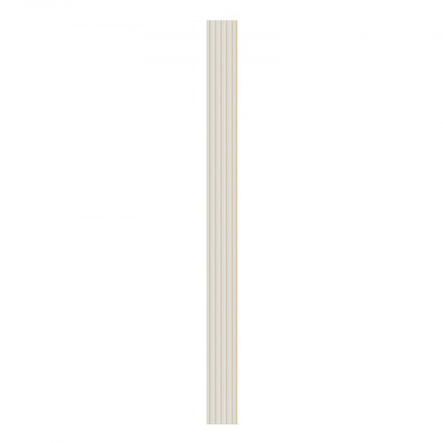 Akustiske vægpaneler, 8 stk., 245x16,6x0,9 cm, hvid, WPC-materiale