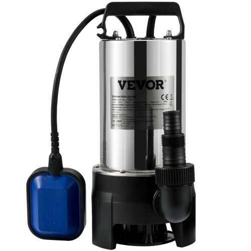Nedsænkelig vandpumpe, 1100W 20000L/H, 10 m ledning, rustfrit stål