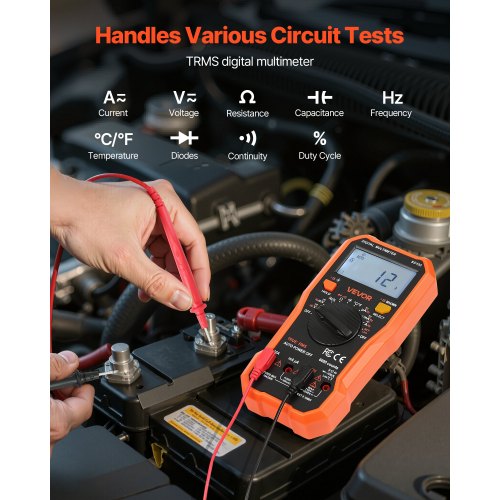 Digital multimeter, 196x97x43 mm, professionell testare