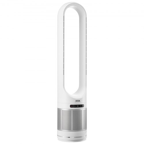 Tårnventilator, Bladeless gulvventilator med HEPA-filtrering, 22.5x105 cm, Hvid, Luftrensning