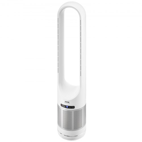 Tårnventilator, Bladeless gulvventilator med HEPA-filtrering, 22.5x105 cm, Hvid, Luftrensning