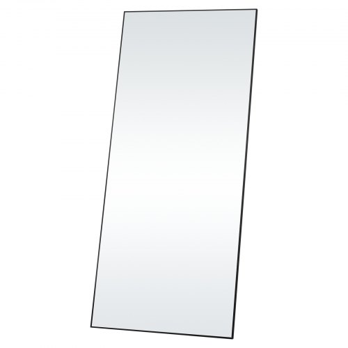 Fuld længde spejl 180x78,5x2,1 cm sort, hærdet glas