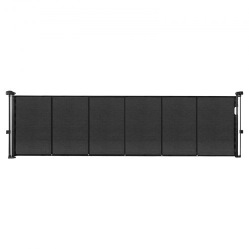Teleskooppinen turvaportti vauvalle, 87x280 cm, musta, verkkokangas