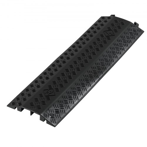 Kabelafdækning, Kraftig kabel- og slangebeskytter rampe, 51x28 mm, Sort, PP-materiale