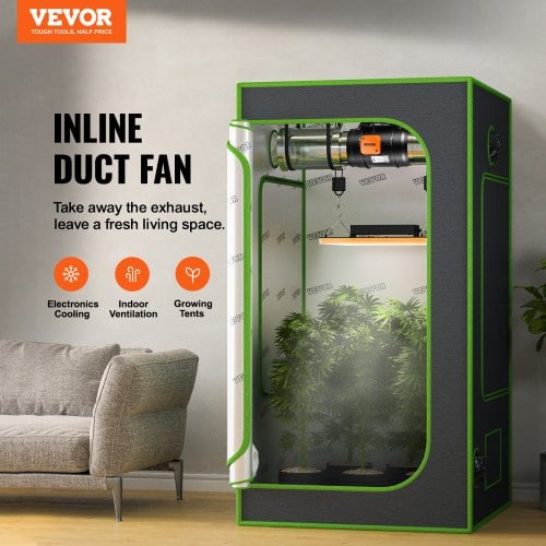 Inline Kanalventilator, 20,3x24x27,5 cm, Ventilations Udsugningsventilator