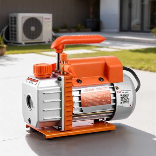 Vakuumpumpe, enkelttrins roterende lamel, 3,5 CFM 99 L/min, HVAC