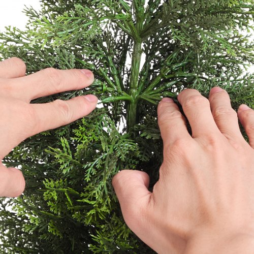Kunstig topiary cedertræ, 25x25x91,4 cm, grøn, kunstig plante dekoration