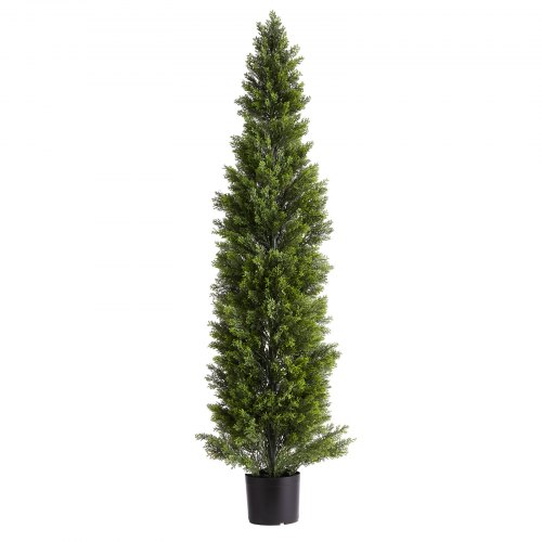 Kunstig topiary cedertræ, 35x35x152,4 cm, grøn, kunstig plante dekoration