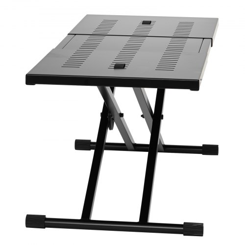 DJ-pöytäteline, 82-109,5x46,5 cm, säädettävä korkeus, metalli
