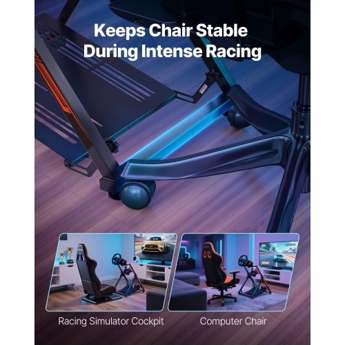 Racing Ratstativ, 63x66x80 cm, Sort, Justerbart Sammenklappeligt Stål